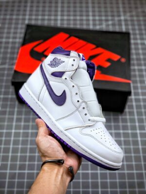 AJ Jordan 1 High OG White/Court Purple CD0461-151