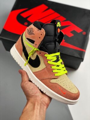 AJ Jordan 1 High Switch Peach Neon CW6576-800