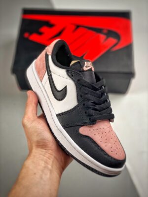 AJ Jordan 1 Low Black/Bleached Coral-White-Grey Fog CZ0790-061