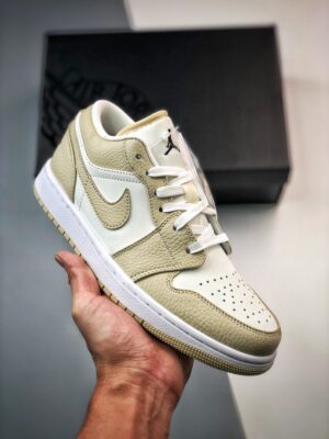 AJ Jordan 1 Low Heavy Tan Leather FB7168-121