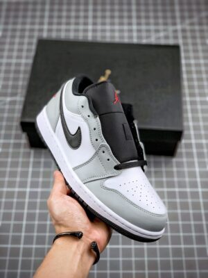 AJ Jordan 1 Low Light Smoke Grey Red 553558-030