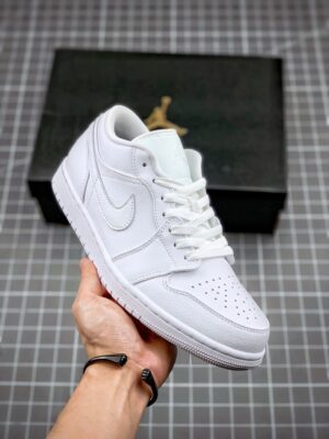 AJ Jordan 1 Low Triple White 553558-130