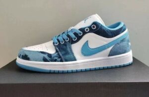 AJ Jordan 1 Low Washed Denim Men's Size 7 - 12 US, Women's Size 5.5 - 10 US