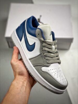 AJ Jordan 1 Low White Grey Blue DC0774-042