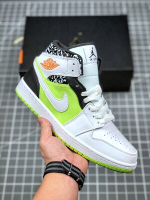 AJ Jordan 1 Low White Orange Volt 554725-870