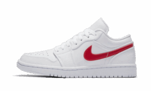 AJ JORDAN 1 LOW WHITE UNIVERSITY RED