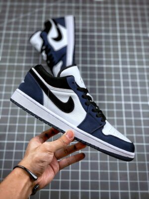 AJ Jordan 1 Low White/Black-Midnight Navy 309192-101