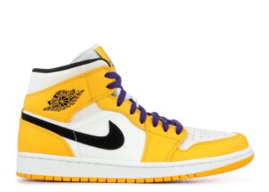 AJ Jordan 1 Mid 'Lakers' Revered Footwear