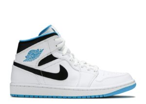 AJ Jordan 1 Mid 'Laser Blue' Everlasting Sneaker