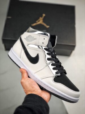 AJ Jordan 1 Mid Pass The Torch White/Silver AQ7476-016