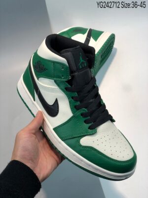 AJ Jordan 1 Mid SE Pine Green/Sail-Black