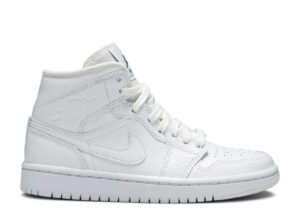 AJ Jordan 1 Mid 'White Snakeskin' Revered Footwear