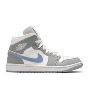 AJ Jordan 1 Mid 'Wolf Grey Aluminum' Everlasting Sneaker