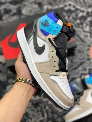 AJ Jordan 1 Retro High OG 'Prototype' White/Total Orange-Multi-Color DC6515-100