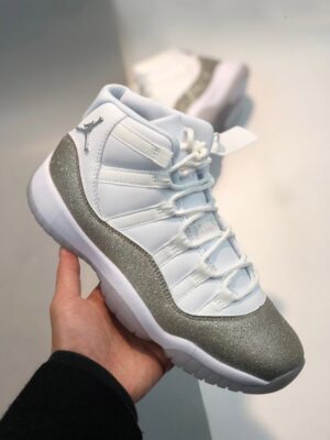 AJ Jordan 11 White/Metallic Silver-Vast Grey