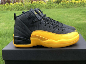 AJ Jordan 12 Retro Black University Gold