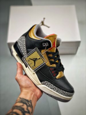 AJ Jordan 3 Black Cement Gold CK9246-067