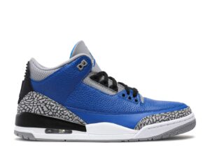 AJ Jordan 3 Retro 'Varsity Royal' Unfading Sneaker