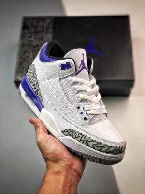 AJ Jordan 3 White/Black-Dark Iris-Cement Grey CT8532-105