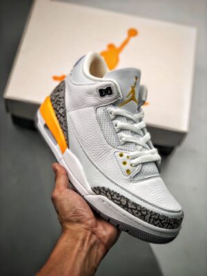AJ Jordan 3 White/Laser Orange-Cement Grey-Black CK9246-108