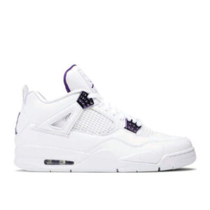 AJ Jordan 4 Retro 'Purple Metallic' Everlasting Sneaker