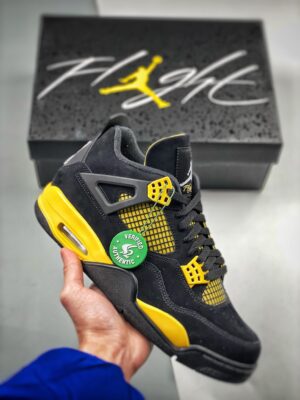 AJ Jordan 4 Thunder 2023 Black/White-Tour Yellow DH6927-017
