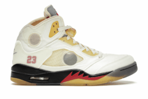 AJ Jordan 5 Retro OFF-WHITE Sail Shoes