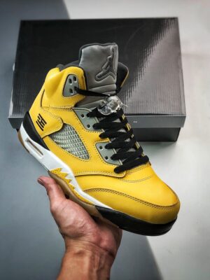 AJ Jordan 5 Tokyo 23 Varsity Maize/Wolf Grey-Black 454783-701