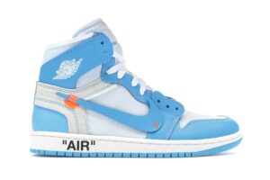 Off White AJ Jordan 1 White University Blue AQ0818-148 Men size 7 - 11 US